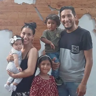 Juan and Gina with their family