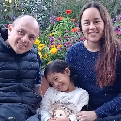 Mauricio and Diana with their daughter
