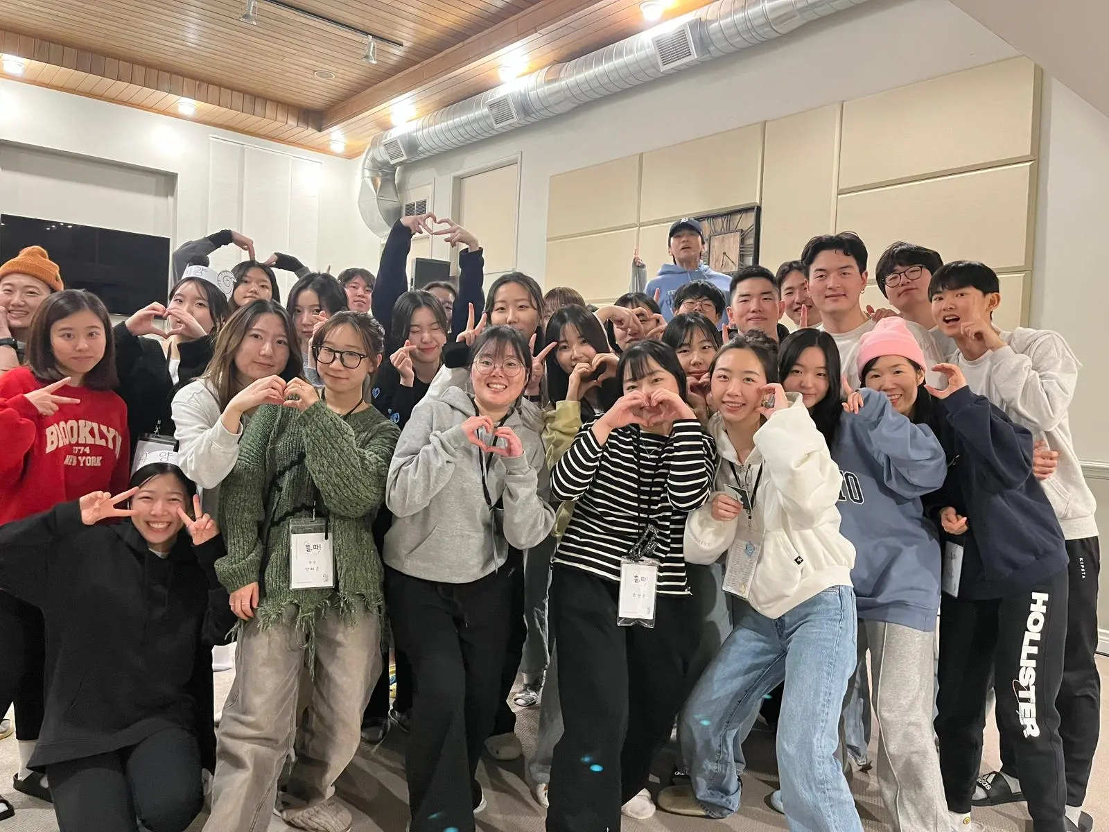 A large group of university students gathered for Christian community in Toronto